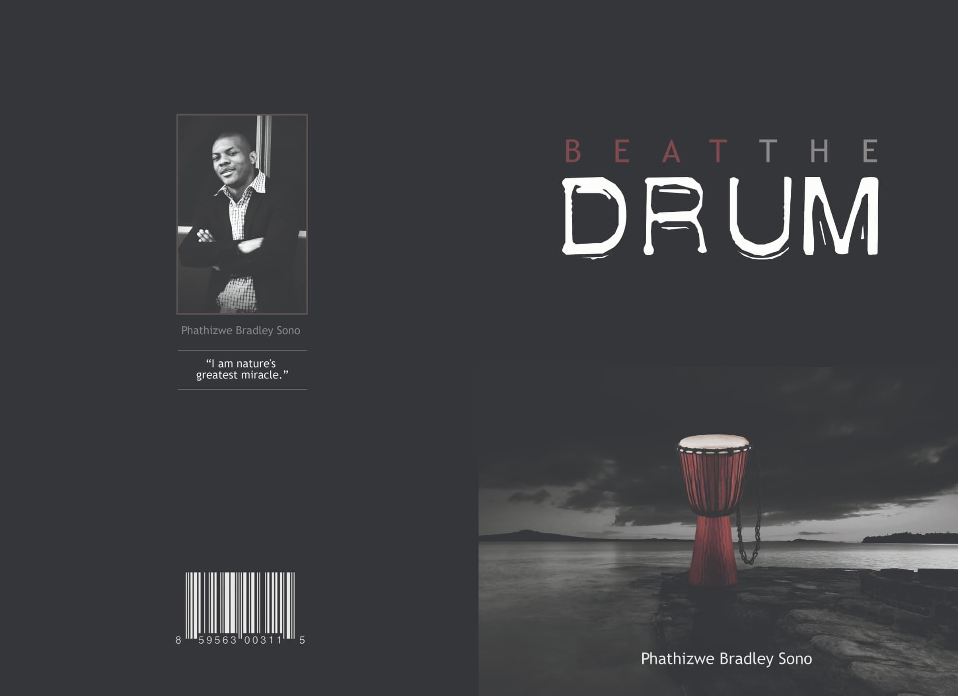 Beat The Drum by Phathizwe Bradley Sono — full cover with front, spine and back