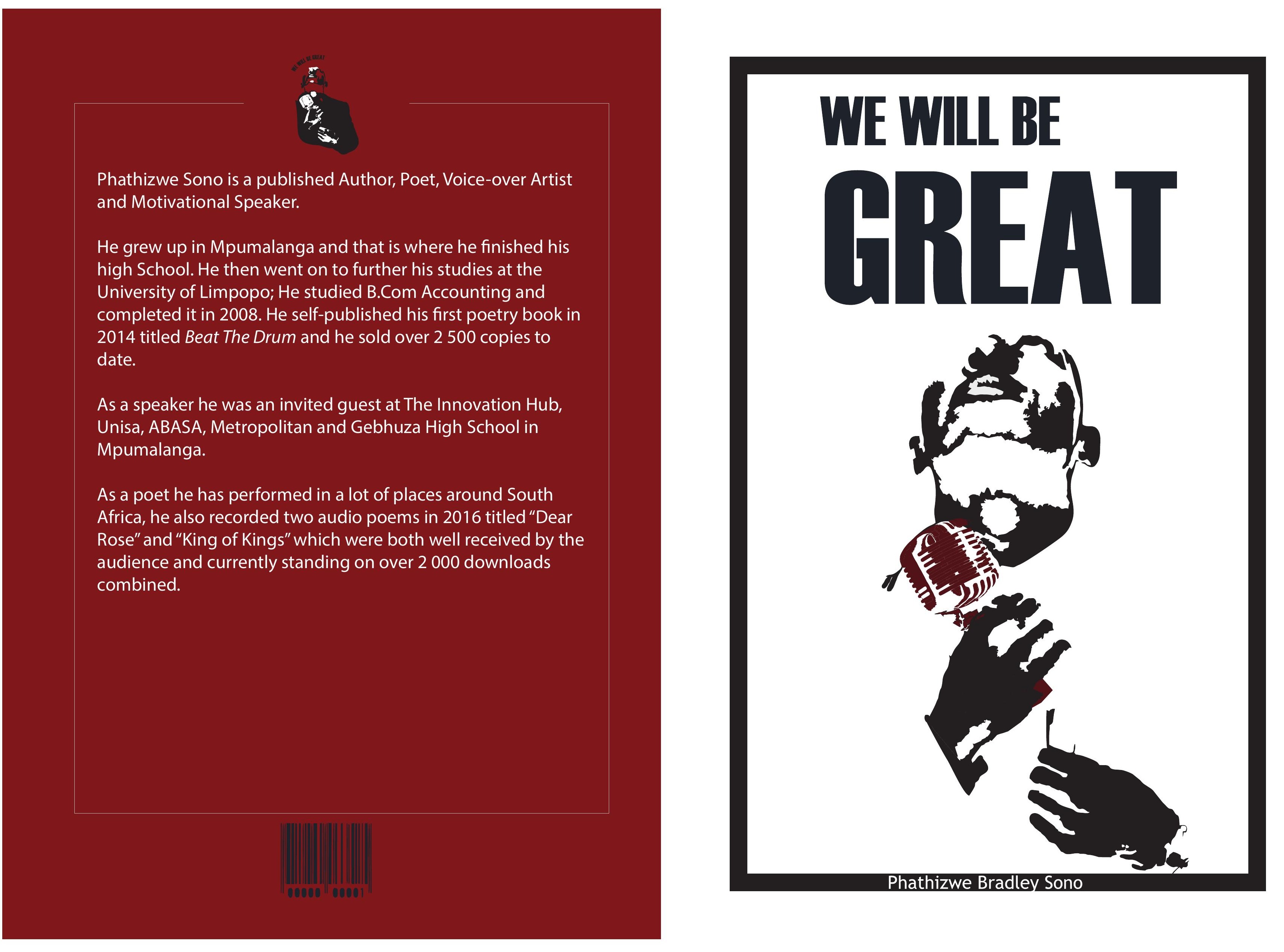 We Will Be Great by Phathizwe Bradley Sono — full cover with front, spine and back